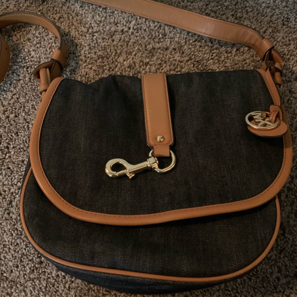 Michael Kors Denim and Leather Crossbody